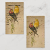 ヴィンテージの極楽鳥 名刺 (正面/裏面)