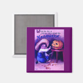 ヴィンテージの楽しいハロウィーン マグネット (正面/裏面)