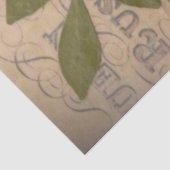 ヴィンテージの楽譜と花の切り離し紙 薄葉紙 (詳細)