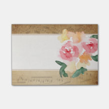 ヴィンテージの楽譜の付箋