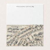 ヴィンテージの楽譜の紙のコラージュカード (外部フラット)