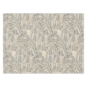 ヴィンテージの楽譜の紙のコラージュ テーブルクロス (正面(横))