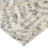 ヴィンテージの楽譜の紙のコラージュ テーブルクロス (アングル)