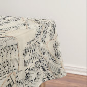 ヴィンテージの楽譜の紙のコラージュ テーブルクロス (インサイチュ)