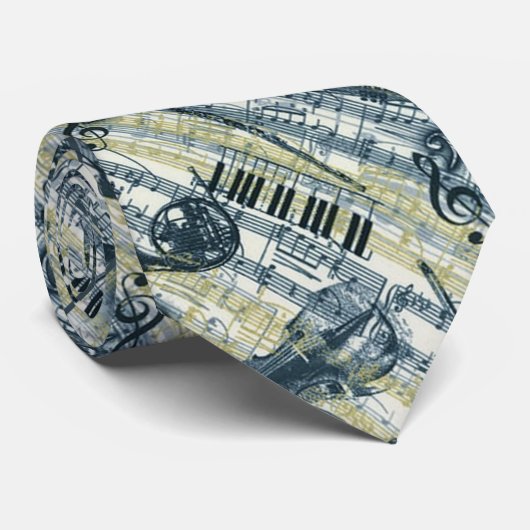 ヴィンテージの楽譜パターンタイ ネクタイ (ロール)