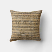 ヴィンテージの楽譜 クッション (裏面)