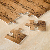 ヴィンテージの楽譜 ジグソーパズル (側面)