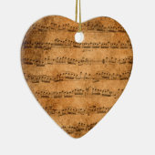 ヴィンテージの楽譜 セラミックオーナメント (右)