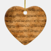 ヴィンテージの楽譜 セラミックオーナメント (裏面)