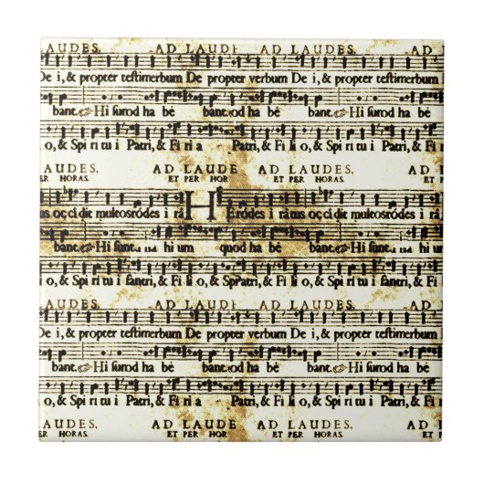 ヴィンテージの楽譜 タイル (正面)