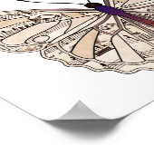 ヴィンテージの楽譜 – Butterfly Poster ポスター (角)