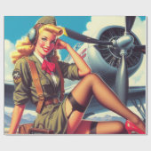 ヴィンテージの機内固定 ラッピングペーパー (フラット)