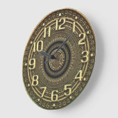 ヴィンテージの機械顔 ラージ壁時計 (傾斜)