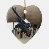 ヴィンテージの機関銃のおよび装甲 セラミックオーナメント (右)