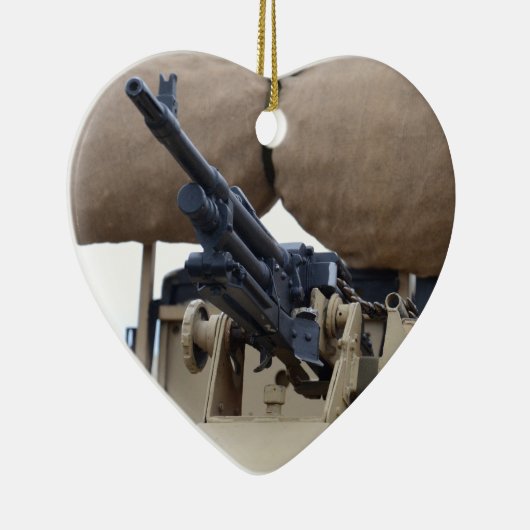 ヴィンテージの機関銃のおよび装甲 セラミックオーナメント (右)