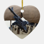 ヴィンテージの機関銃のおよび装甲 セラミックオーナメント (正面)