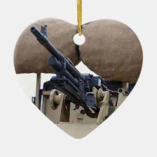 ヴィンテージの機関銃のおよび装甲 セラミックオーナメント