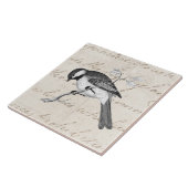 ヴィンテージの歌の鳥のイラストレーション- 1800's鳥の文字 タイル (側面)