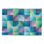 ヴィンテージの正方形：抽象芸術パターン 枕カバー (裏面)