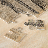 ヴィンテージの武器のアンティークは辞書の芸術を撃ちます ジグソーパズル (側面)