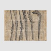 ヴィンテージの武器のアンティークは辞書の芸術を撃ちます 薄葉紙 (正面)