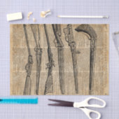 ヴィンテージの武器のアンティークは辞書の芸術を撃ちます 薄葉紙 (クラフト)