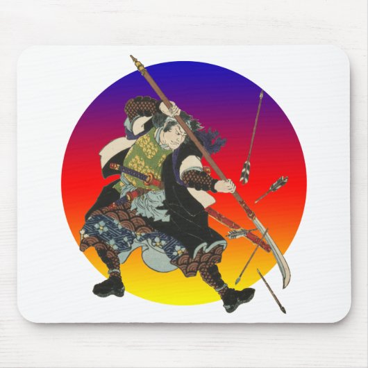 ヴィンテージの武士 マウスパッド (正面)