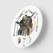 ヴィンテージの歯医者の贈り物 ラウンド壁時計 (傾斜)