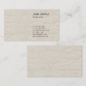 ヴィンテージの歴史的専門の平野によって使用される一見 名刺 (正面/裏面)