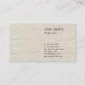 ヴィンテージの歴史的専門の平野によって使用される一見 名刺 (正面)