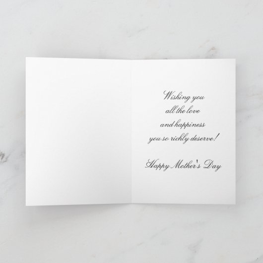 ヴィンテージの母および娘の挨拶状 カード (内部)
