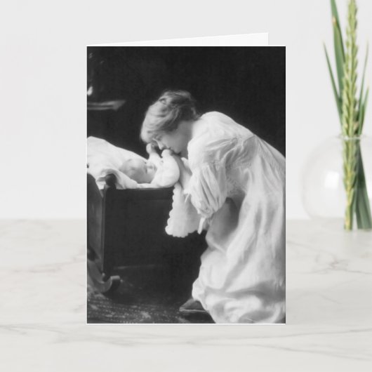 ヴィンテージの母および子供 カード (正面)