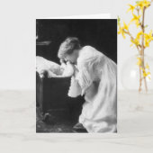 ヴィンテージの母および子供 カード (黄色い花)