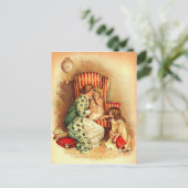 ヴィンテージの母および子供-母の日 ポストカード (スタンド正面)