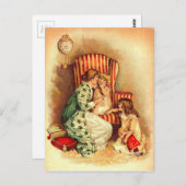 ヴィンテージの母および子供-母の日 ポストカード (正面/裏面)