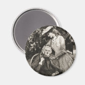 ヴィンテージの母と娘 マグネット (正面/裏面)