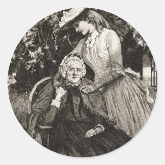 ヴィンテージの母と娘 ラウンドシール (正面)