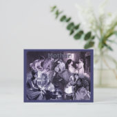 ヴィンテージの母と子のコラージュ ポストカード (スタンド正面)