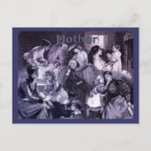 ヴィンテージの母と子のコラージュ ポストカード (正面)