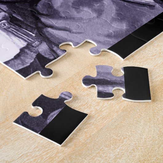 ヴィンテージの母と子のコラージュ 母の日 ジグソーパズル (側面)