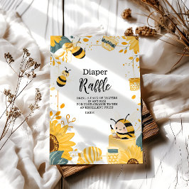 ヴィンテージの母と蜂の花おむつラッフル エンクロージャーカード