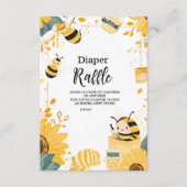 ヴィンテージの母と蜂の花おむつラッフル エンクロージャーカード (正面)