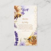 ヴィンテージの母と蜂の黄色の紫の本ベビー エンクロージャーカード (正面)