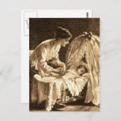 ヴィンテージの母と赤ちゃん ポストカード (正面/裏面)