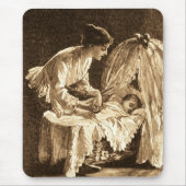 ヴィンテージの母と赤ちゃん マウスパッド (正面)