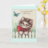 ヴィンテージの母のデイカードおばさん カード (黄色い花)