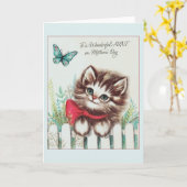 ヴィンテージの母のデイカードおばさん カード (黄色い花)