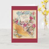 ヴィンテージの母の日のカード カード (黄色い花)