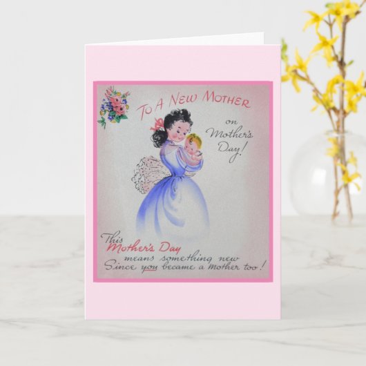 ヴィンテージの母の日のカード カード (黄色い花)