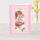 ヴィンテージの母の日のカード カード (黄色い花)